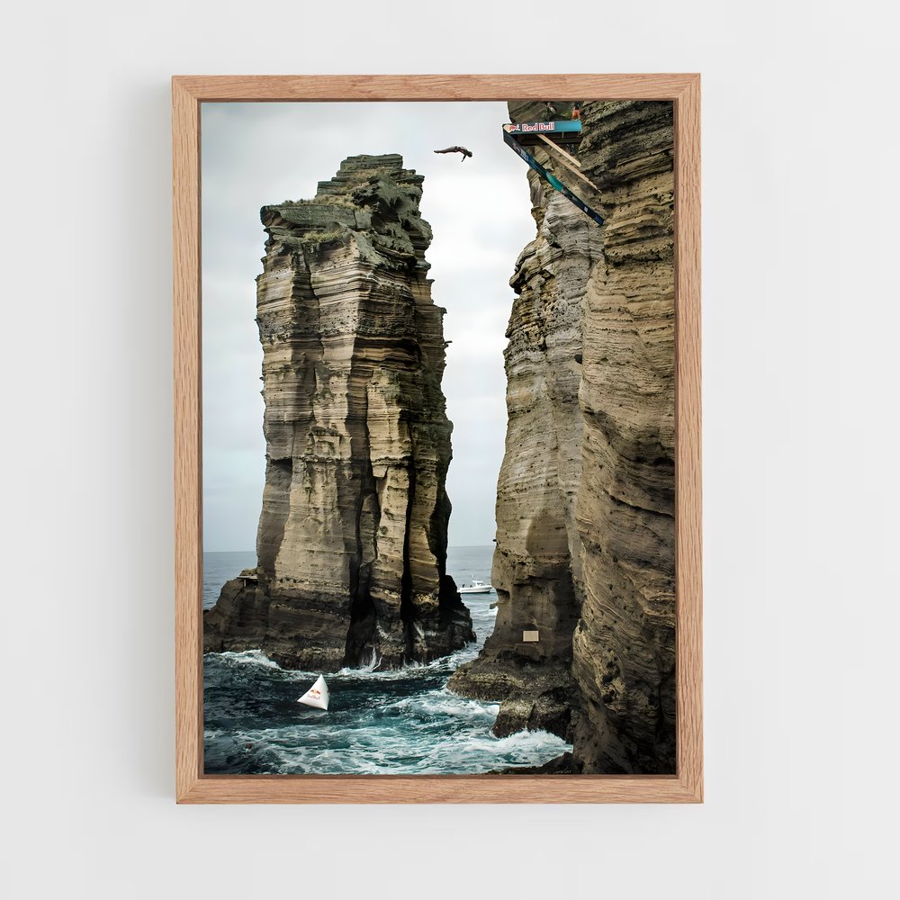 Poster Cliff diving maritime – affiche Plongeon de falaise (vue 4)